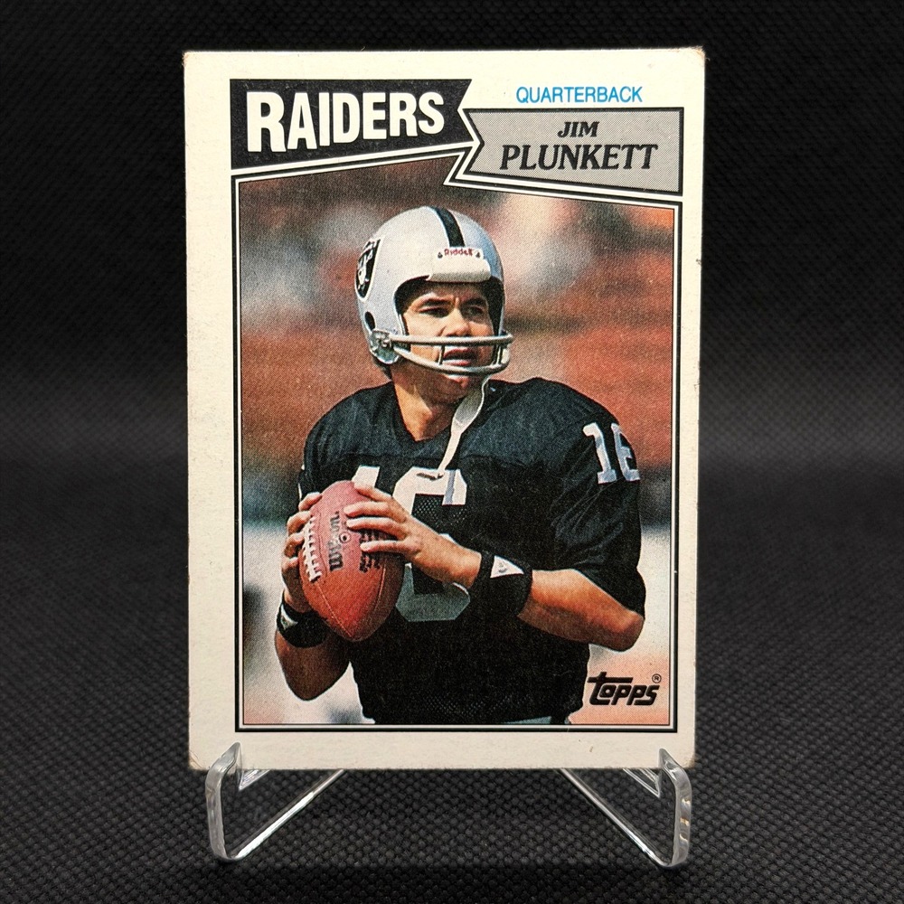 Jim Plunkett 1987 Topps #214 Los Angeles Raiders Football Card EX
